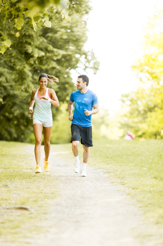 Couple running